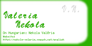 valeria nekola business card
