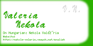 valeria nekola business card